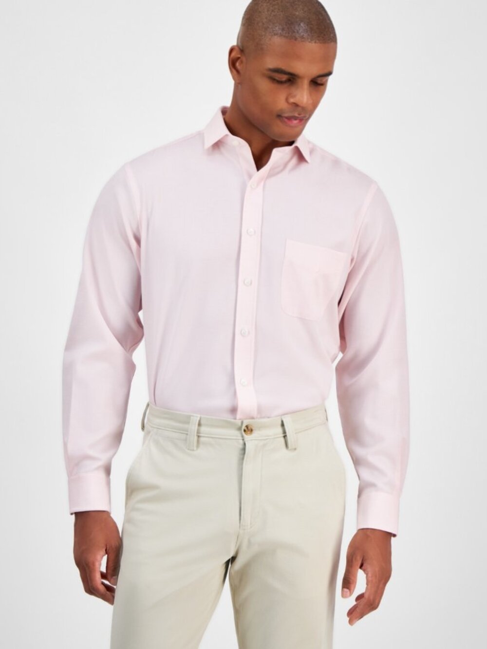 Club Room Men's Glover Check Dress Shirt, Created for Macy's - Pink White NWT